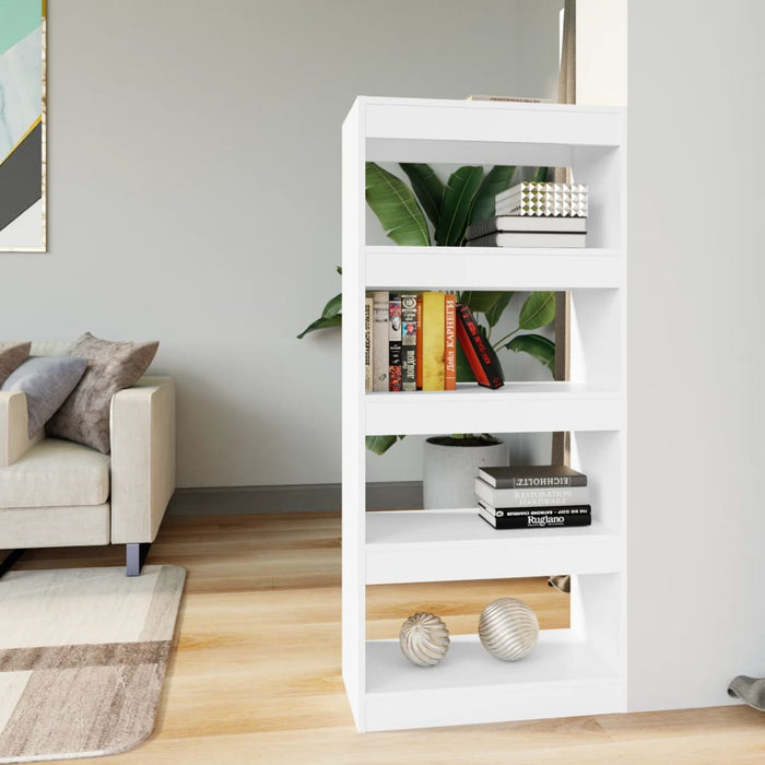 Bücherregal/Raumteiler Weiß 60x30x135 cm Holzwerkstoff