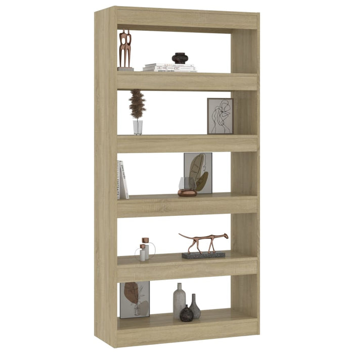 Bookcase/room divider Sonoma oak 80x30x166 cm wood material