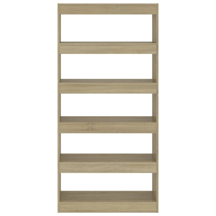 Bookcase/room divider Sonoma oak 80x30x166 cm wood material