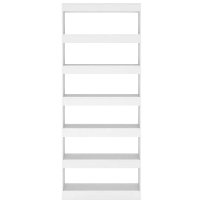 Bücherregal/Raumteiler Weiß 80x30x198 cm Holzwerkstoff