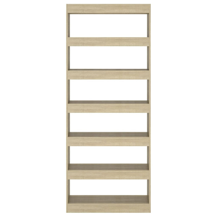 Bücherregal/Raumteiler Sonoma-Eiche 80x30x198 cm Holzwerkstoff