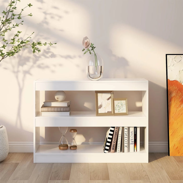 Bookcase/room divider white 100x30x72 cm