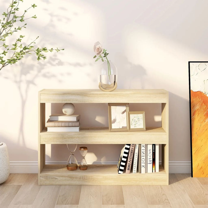 Bookcase/room divider Sonoma oak 100x30x72 cm