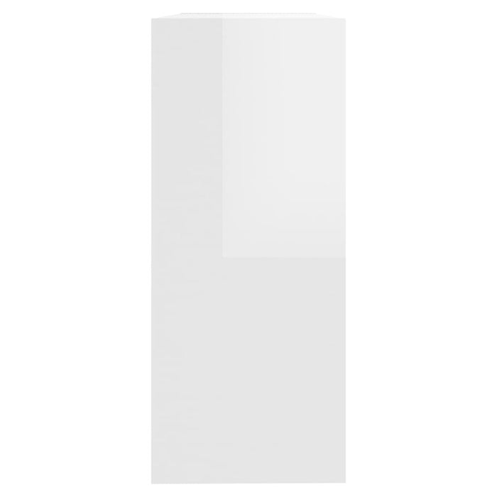 Bücherregal/Raumteiler Hochglanz-Weiß 100x30x72 cm