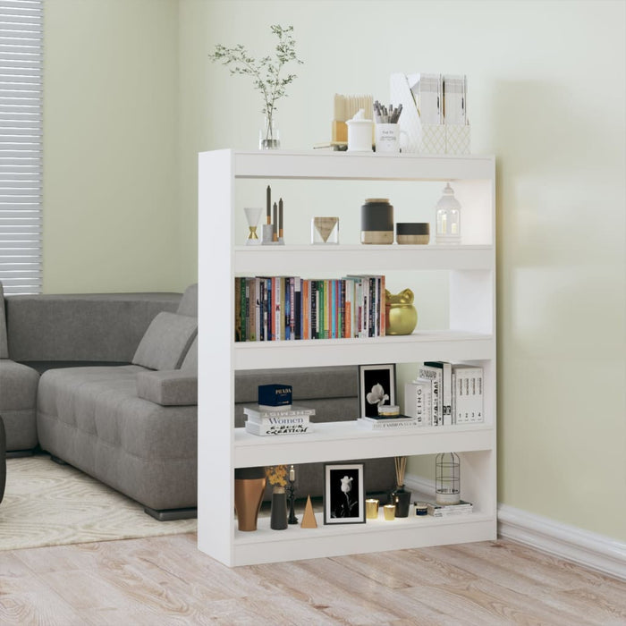 Bücherregal/Raumteiler Weiß 100x30x135 cm