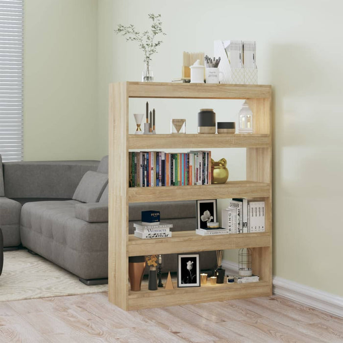 Bookcase/room divider Sonoma oak 100x30x135 cm