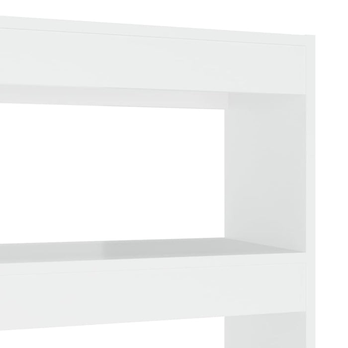 Bookcase/room divider high-gloss white 100x30x135 cm