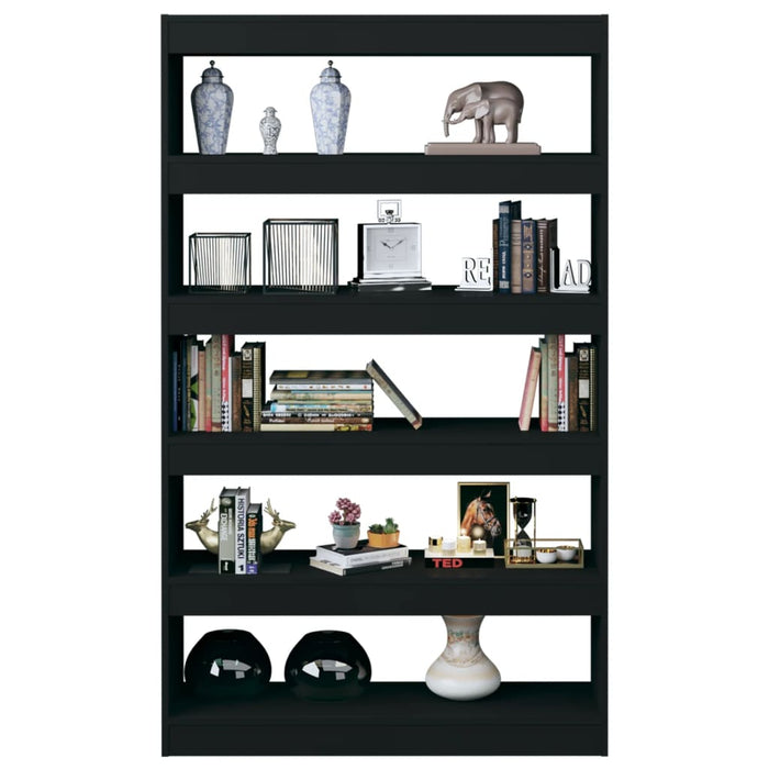 Bücherregal/Raumteiler Schwarz 100x30x166 cm