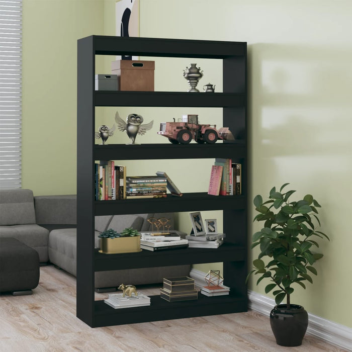 Bookcase/room divider black 100x30x166 cm