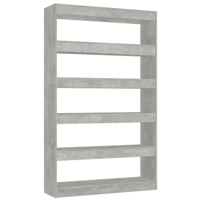 Bookcase/room divider concrete gray 100x30x166 cm