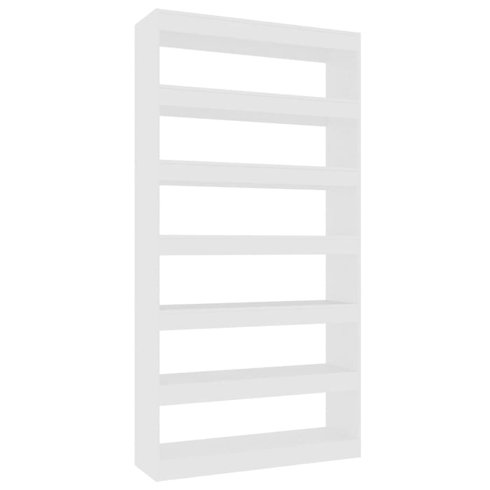 Bookcase/room divider white 100×30×198 cm wood material