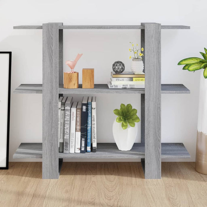 Bookcase/room divider Gray Sonoma 100×30×87 cm