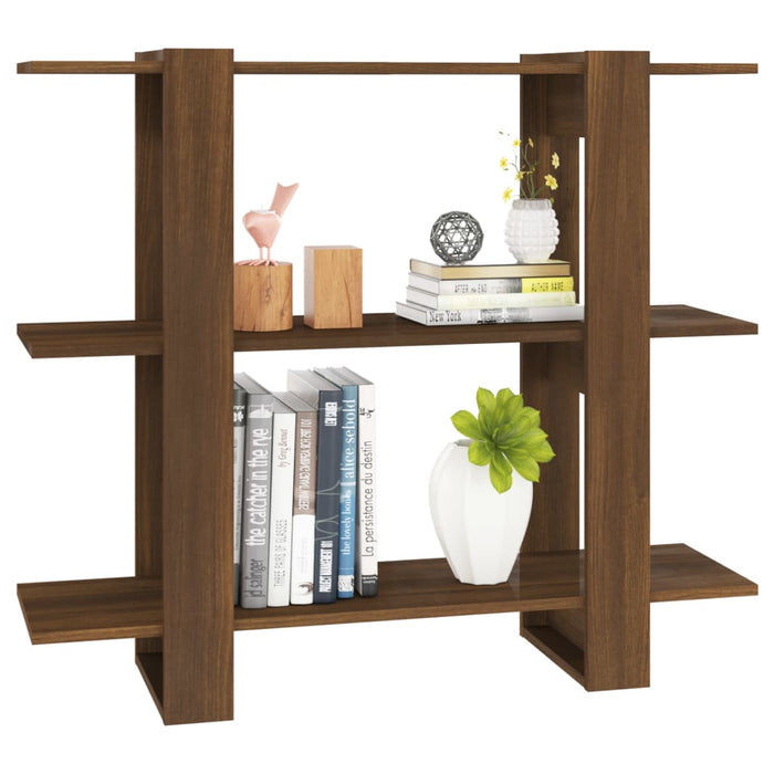 Bookcase/room divider brown oak look 100×30×87 cm