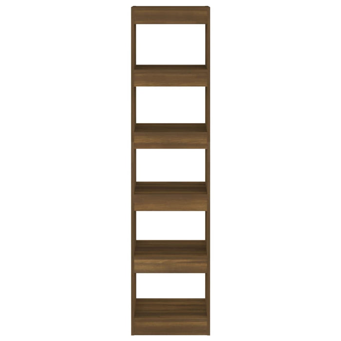 Bookcase/room divider brown oak look 40x30x166 cm