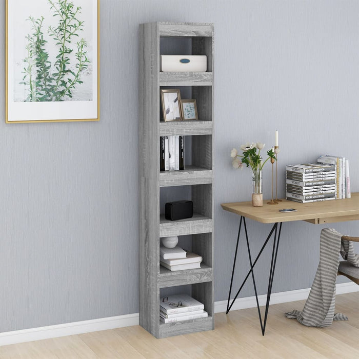 Bookcase/room divider gray Sonoma 40x30x198 cm