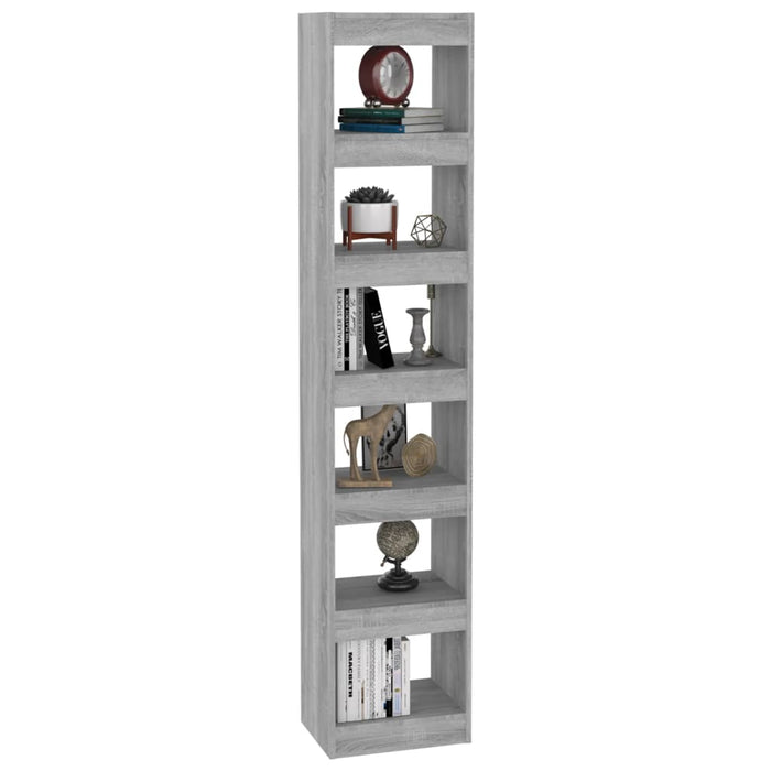 Bookcase/room divider gray Sonoma 40x30x198 cm