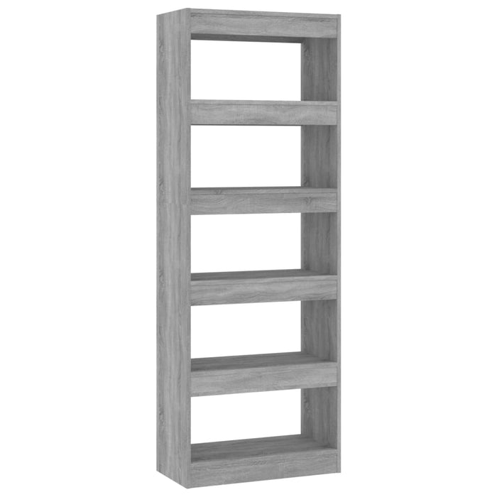 Bookcase/room divider gray Sonoma 60x30x166 cm wood material