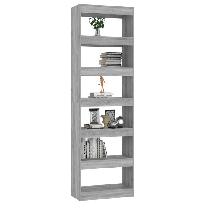Bookcase/room divider gray Sonoma 60x30x198 cm