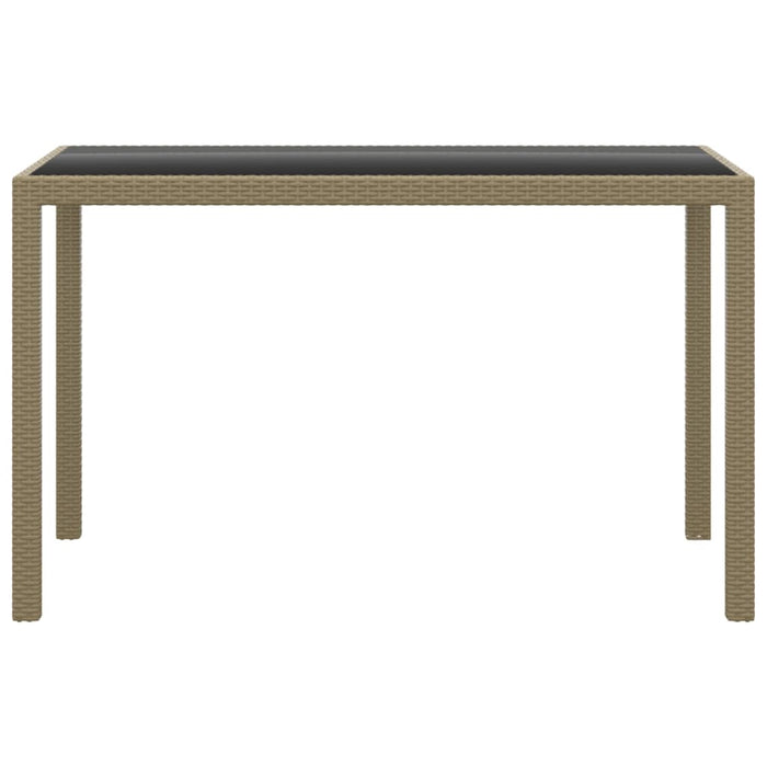 3-tlg. Garten-Essgruppe mit Kissen Poly Rattan Beige