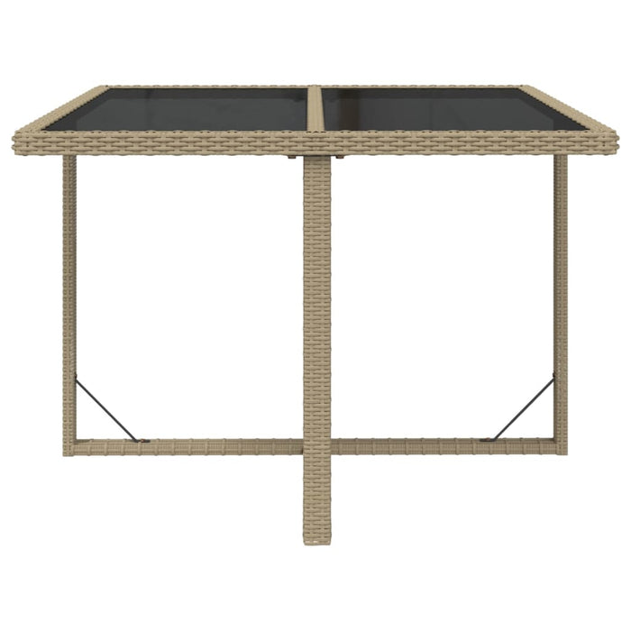 9-tlg. Garten-Essgruppe mit Kissen Poly Rattan Beige