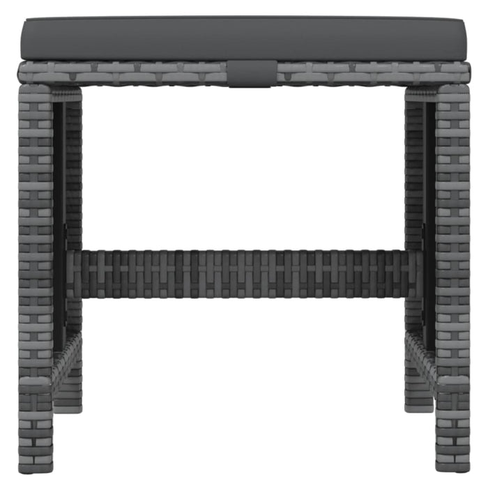 19-tlg. Garten-Essgruppe mit Kissen Poly Rattan Grau