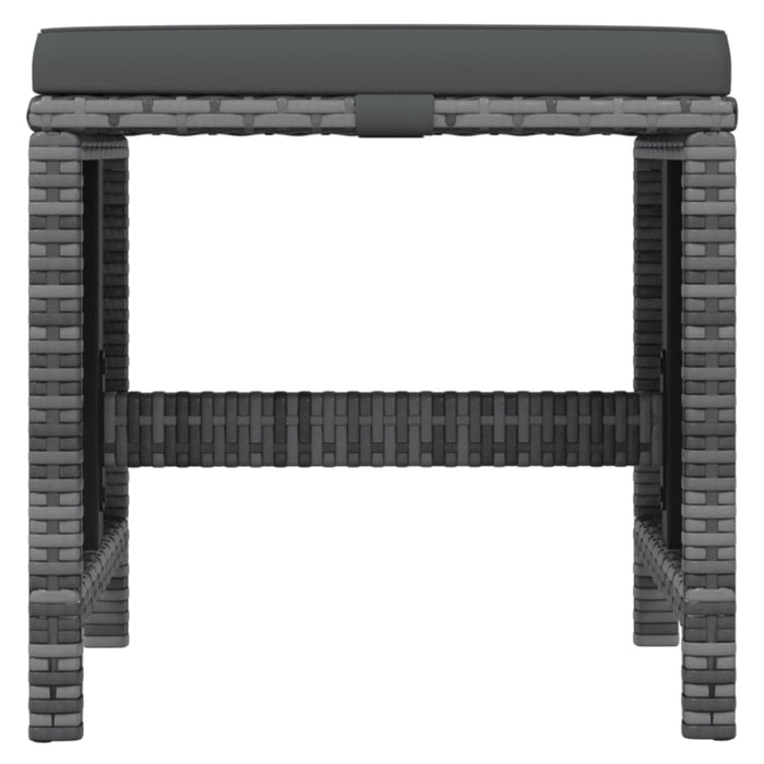 21-tlg. Garten-Essgruppe mit Kissen Poly Rattan Grau