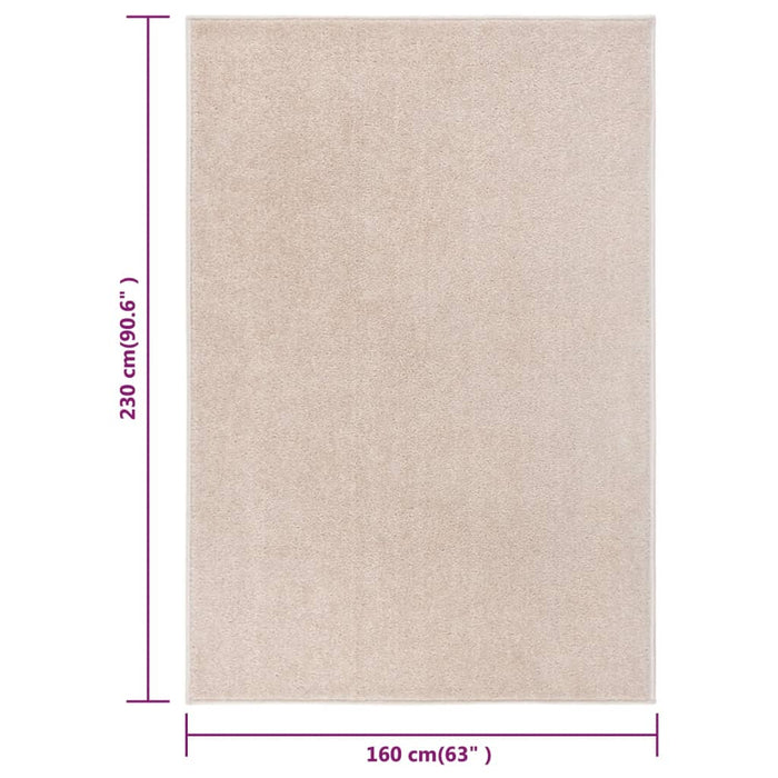 Short pile carpet 160x230 cm dark beige