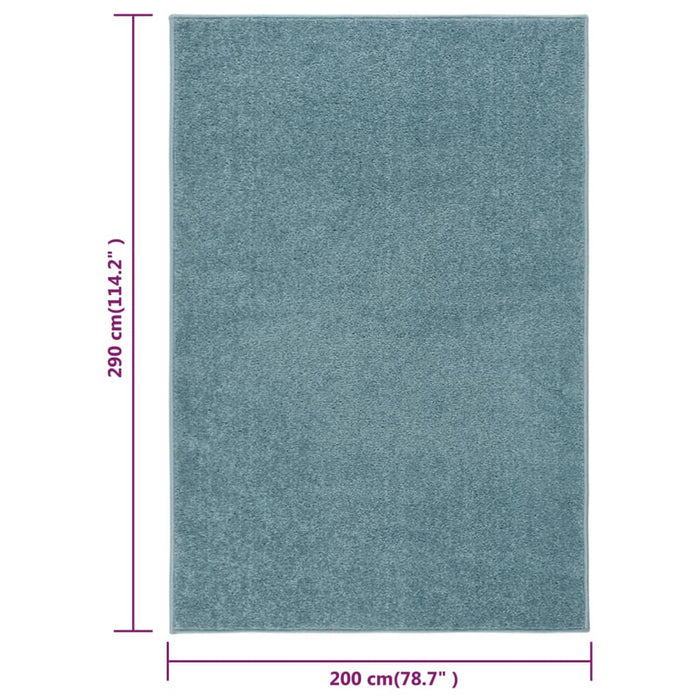 Teppich Kurzflor 200x290 cm Blau