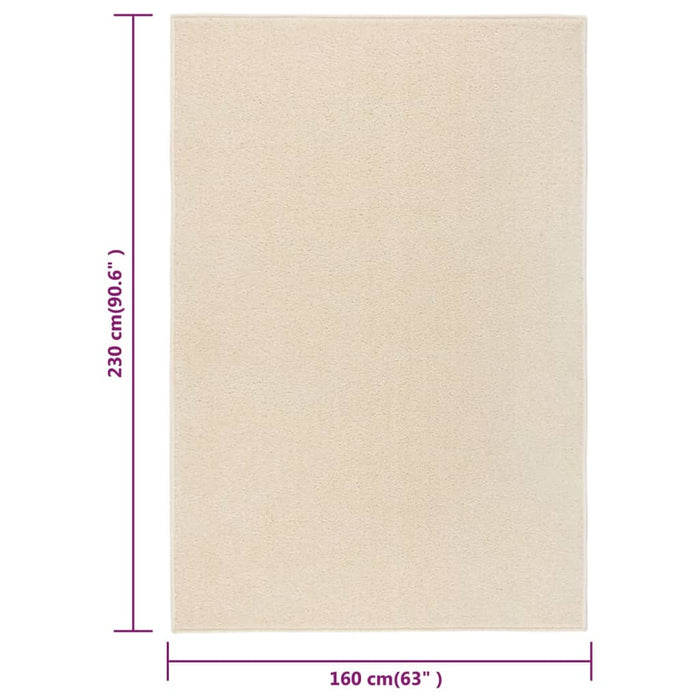 Short pile carpet 160x230 cm cream