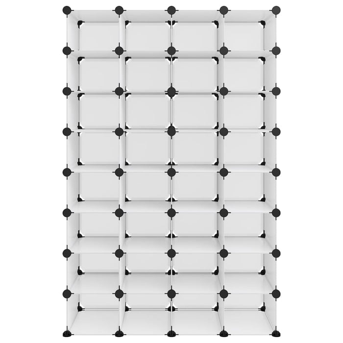 Schuhregal Transparent 93x36,5x140 cm PP