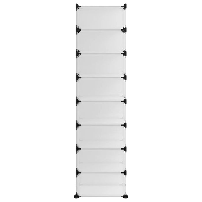Schuhregal Transparent 93x36,5x140 cm PP