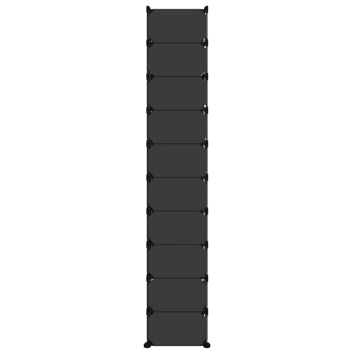 Schuhregal Schwarz 44x32x174 cm PP