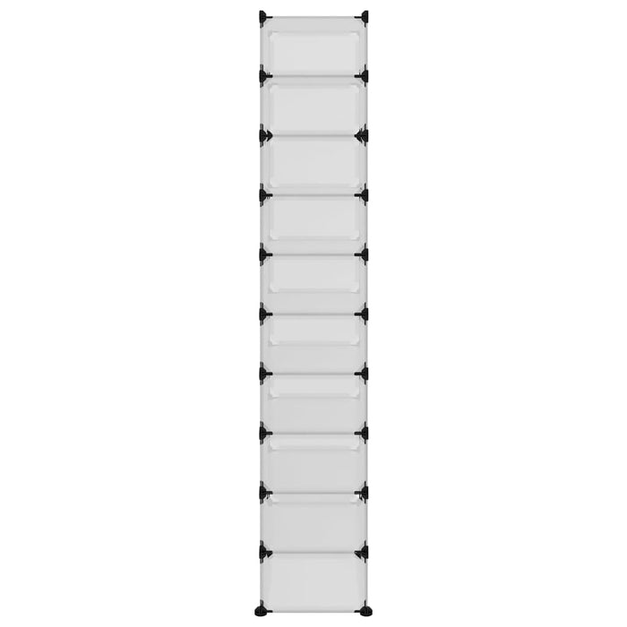 Schuhregal Transparent 44x32x174 cm PP