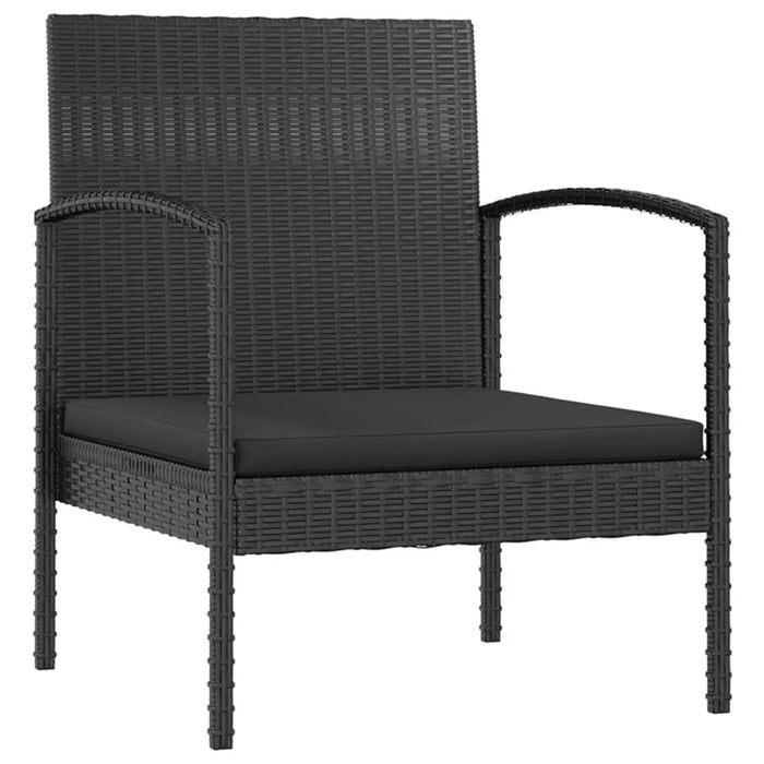 8-tlg. Garten-Lounge-Set mit Auflagen Poly Rattan Schwarz