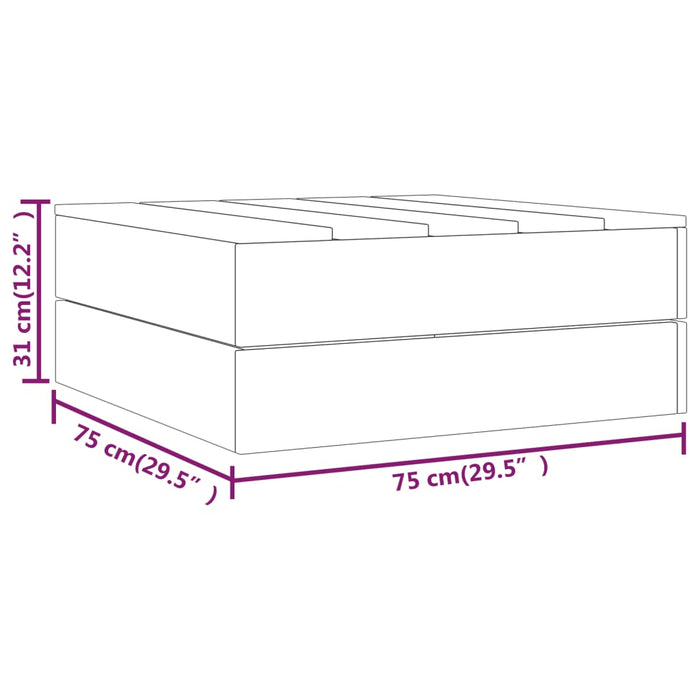 3-tlg. Garten-Lounge-Set Massivholz Kiefer Imprägniert