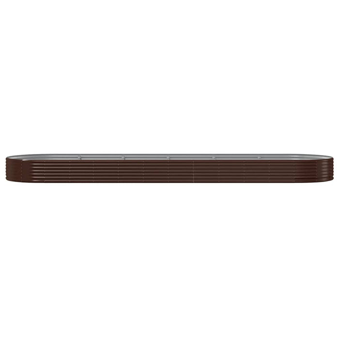 Hochbeet Pulverbeschichteter Stahl 523x140x36 cm Braun