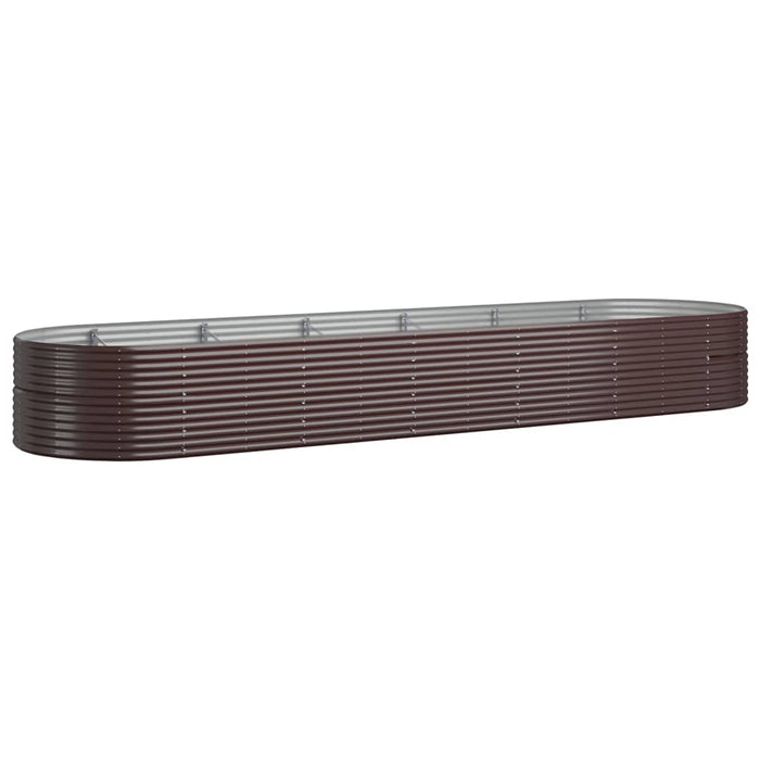 Hochbeet Pulverbeschichteter Stahl 510x140x68 cm Braun