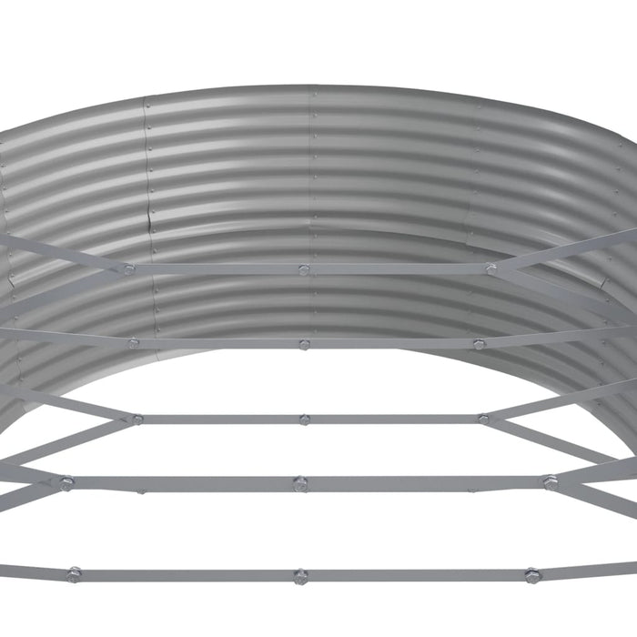 Hochbeet Pulverbeschichteter Stahl 584x140x68 cm Grün