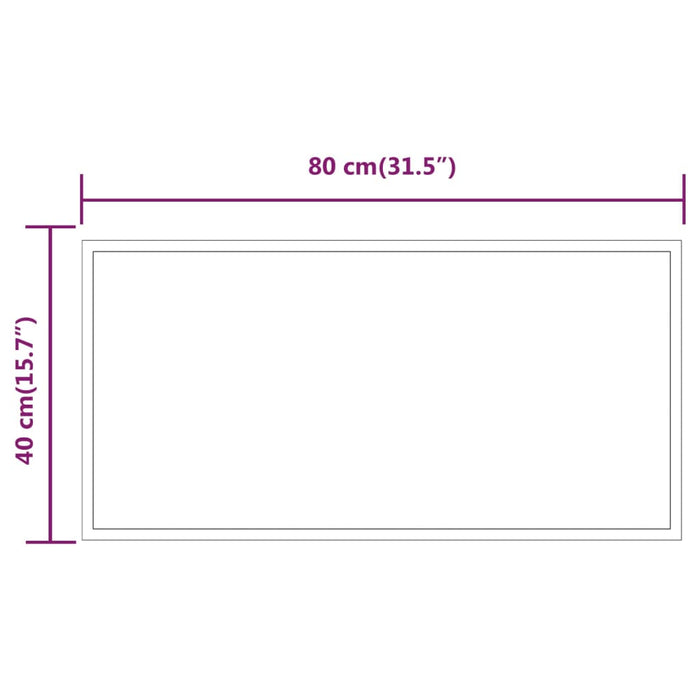 LED-Badspiegel 80x40 cm