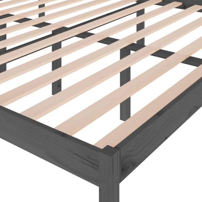 Seniorenbett Grau 180x200 cm Massivholz Kiefer