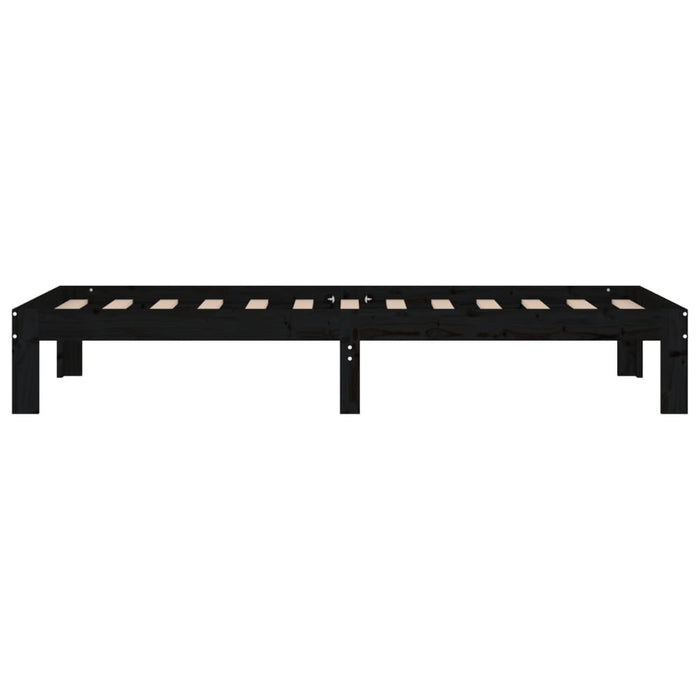 Massivholzbett Schwarz 75x190 cm