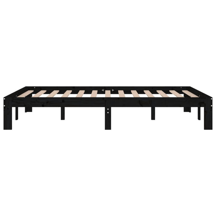 Massivholzbett Schwarz 120x190 cm