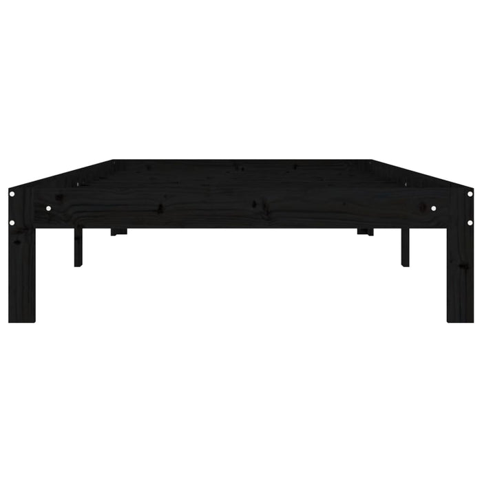 Massivholzbett Schwarz Kiefer 100x200 cm