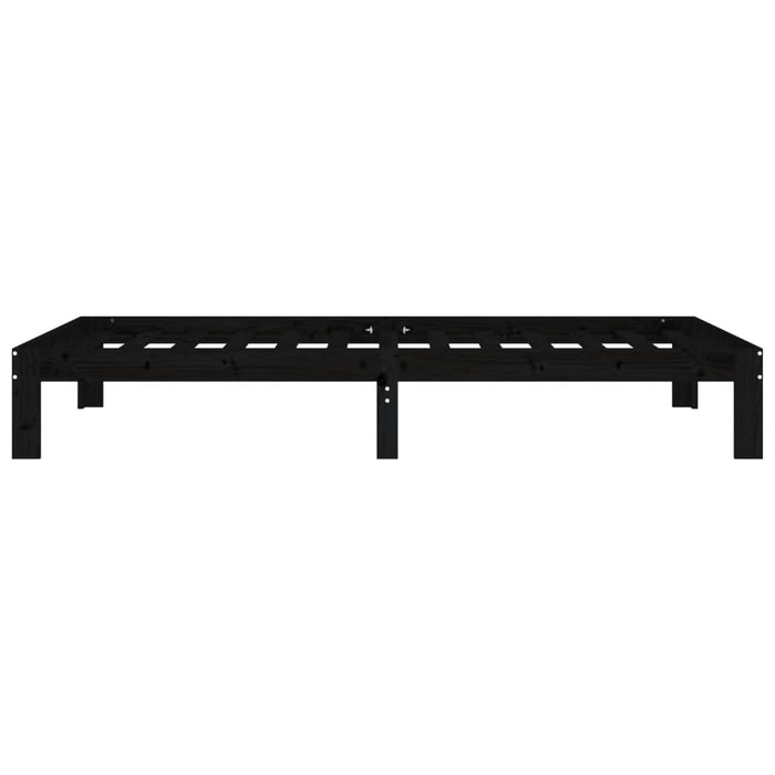 Massivholzbett Schwarz Kiefer 100x200 cm