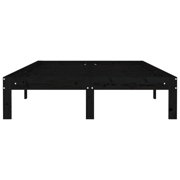Massivholzbett Schwarz Kiefer 120x200 cm