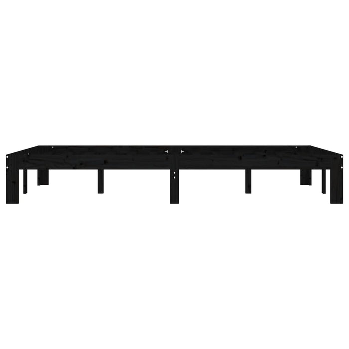 Massivholzbett Schwarz Kiefer 120x200 cm