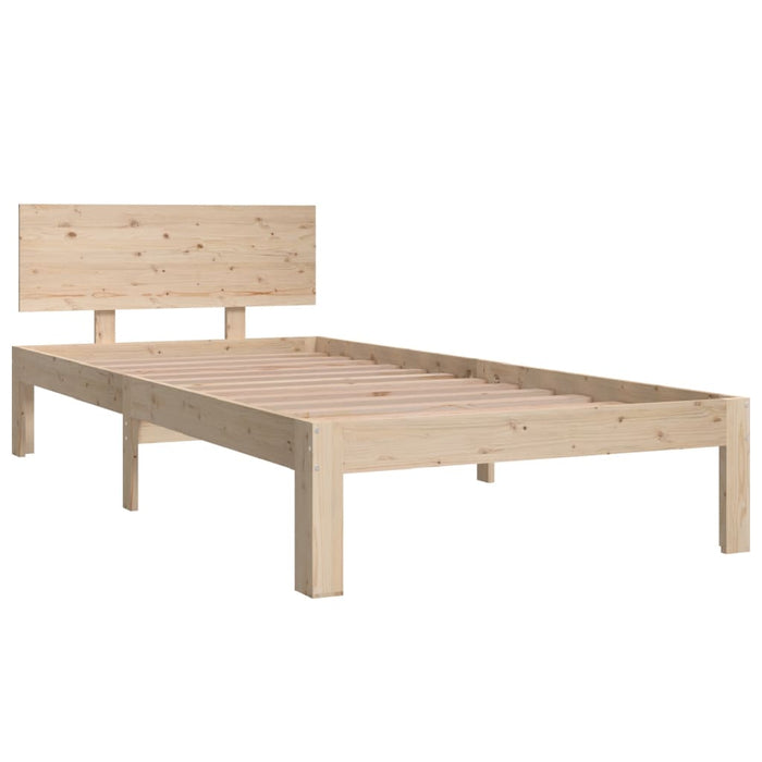 Solid pine wood bed 90x200 cm