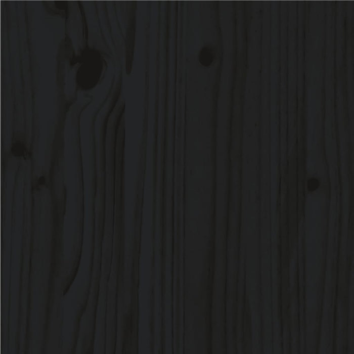 Massivholzbett Schwarz 150x200 cm