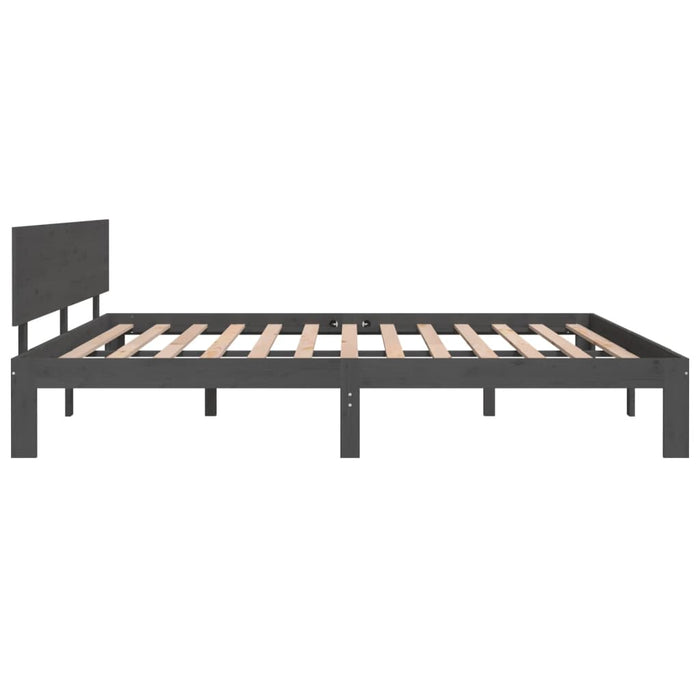 Massivholzbett Grau 180x200 cm