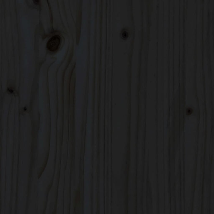 Massivholzbett Schwarz 180x200 cm